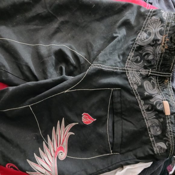 Johnny blaze denim short summer pool Men boy balck retro vintage brand new - Picture 4 of 5